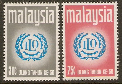 Malaysia 1970 ILO Anniversary set. SG72-SG73.